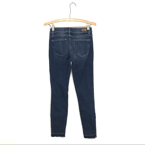 Paige Verdugo Ankle Skinny Jeans Raw Hem 25 A9 - Picture 4 of 7